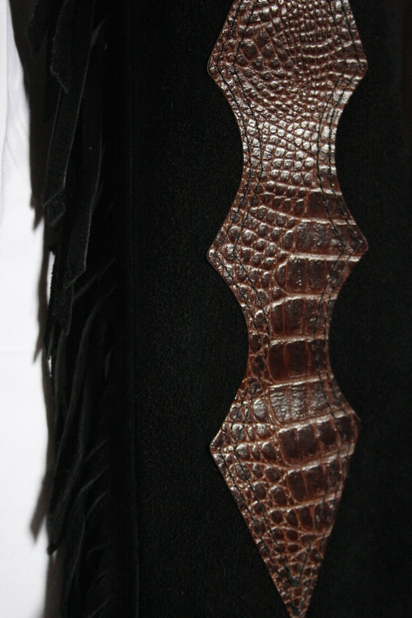 Chaps "Croco" Leather Black XS