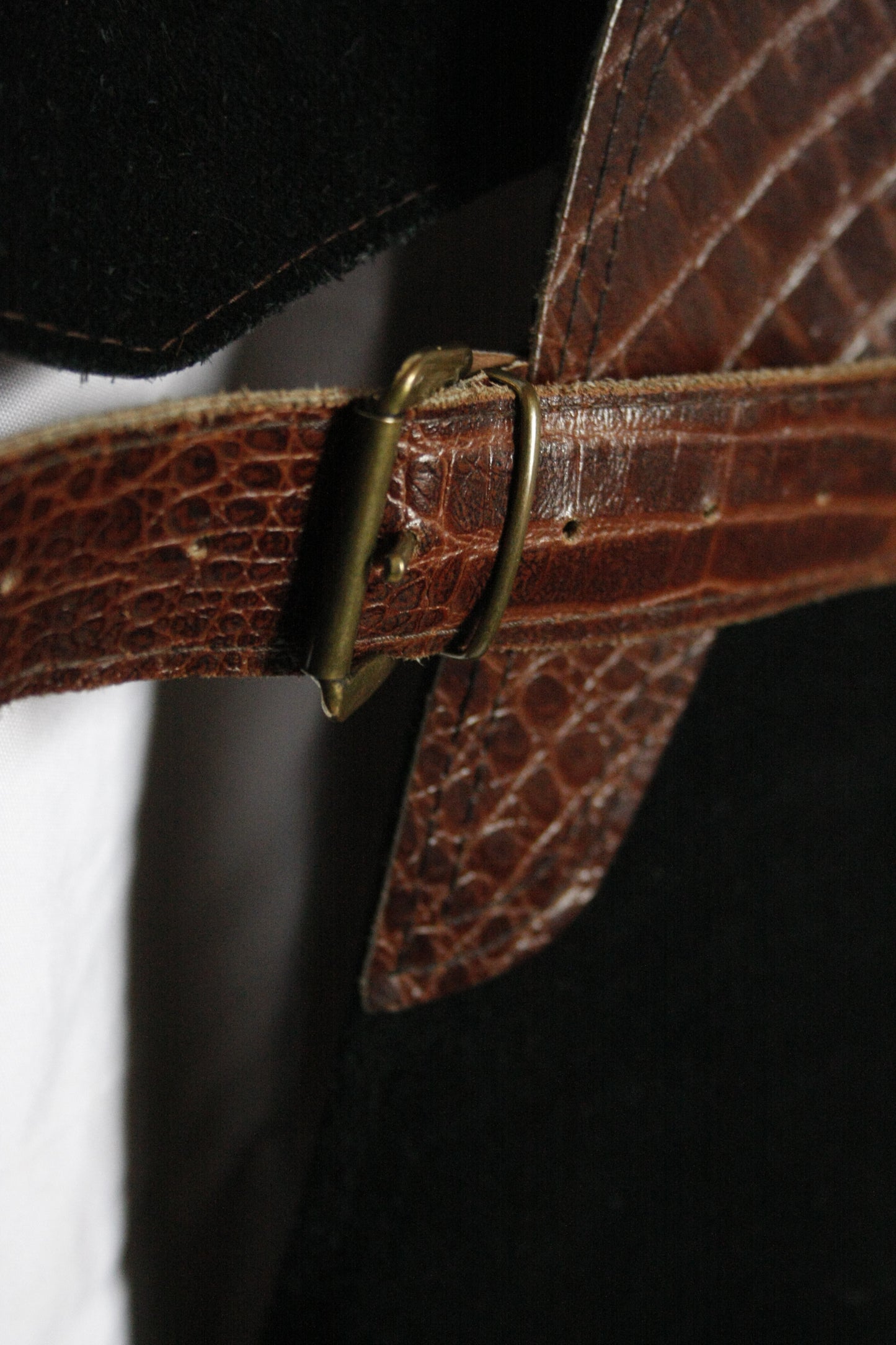 Chaps "Croco" Leather Black XS