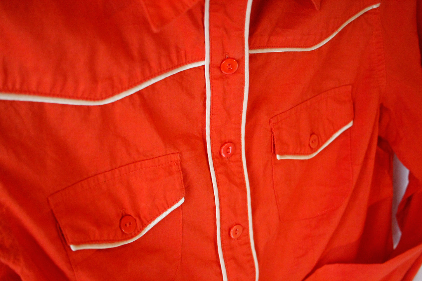 Showoberteil Ranchriding Rot/gold Damen XXS