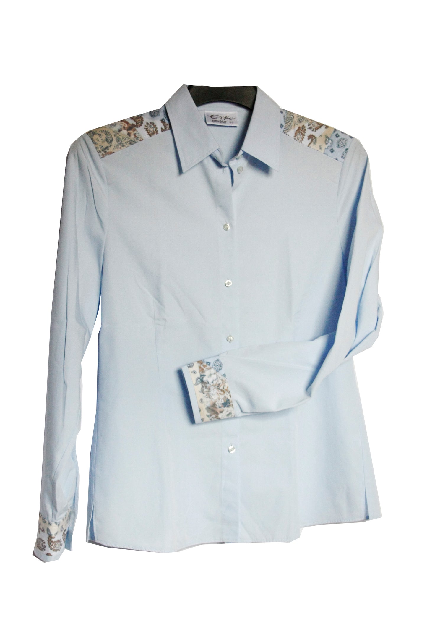 Showoberteil Ranchriding Paisley hellblau Damen M