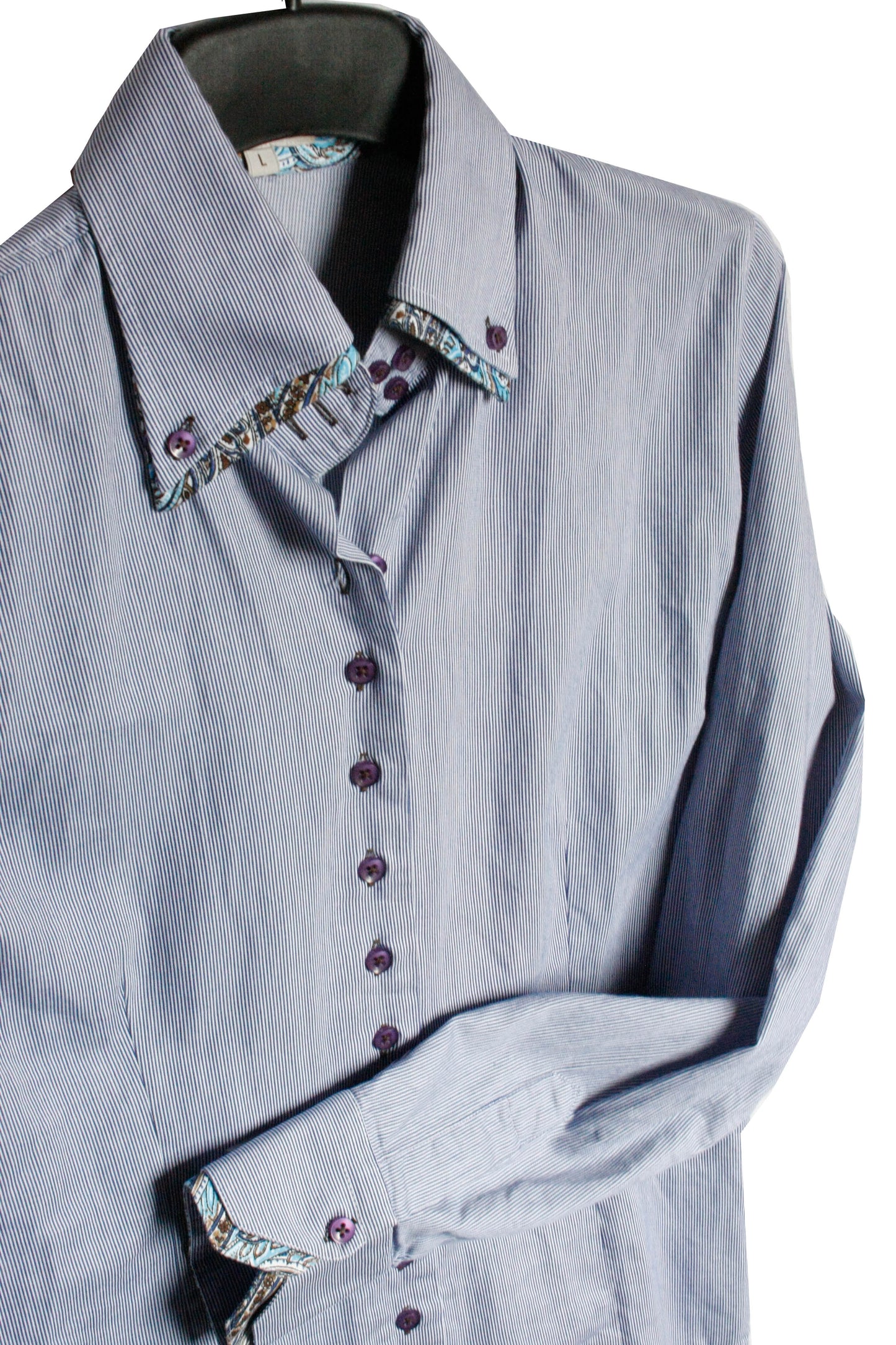 Showoberteil Ranchriding Blue Stripes Damen L