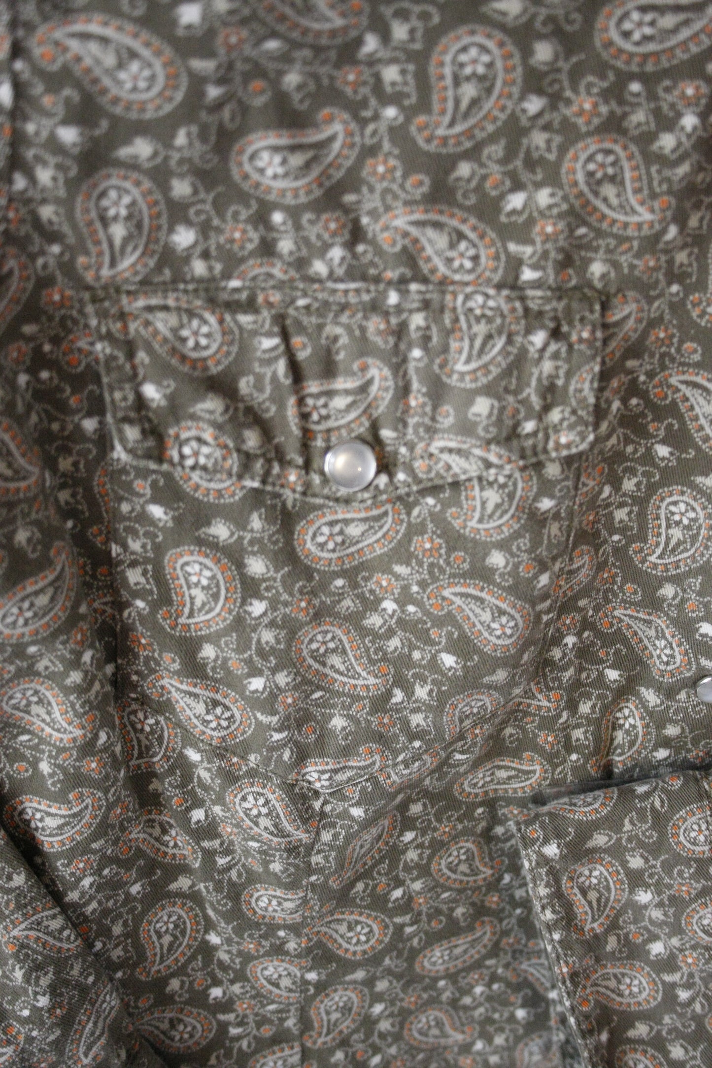 VIntage Shirt Paisley grün 7/8 Ärmel Damen M