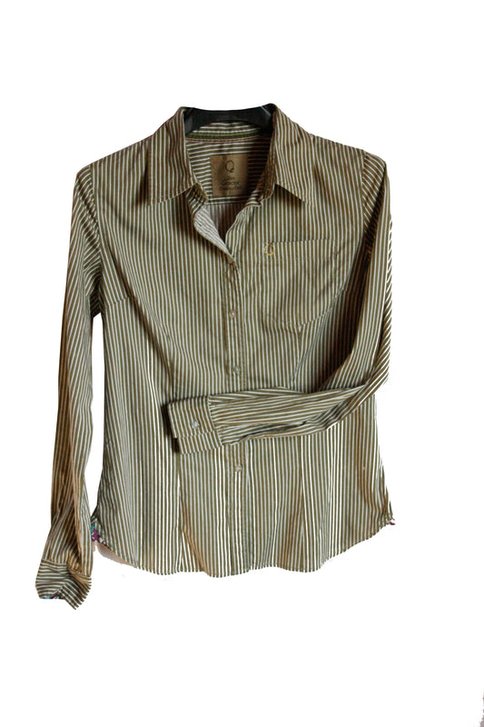 Showoberteil Ranchriding green Stripes Damen S