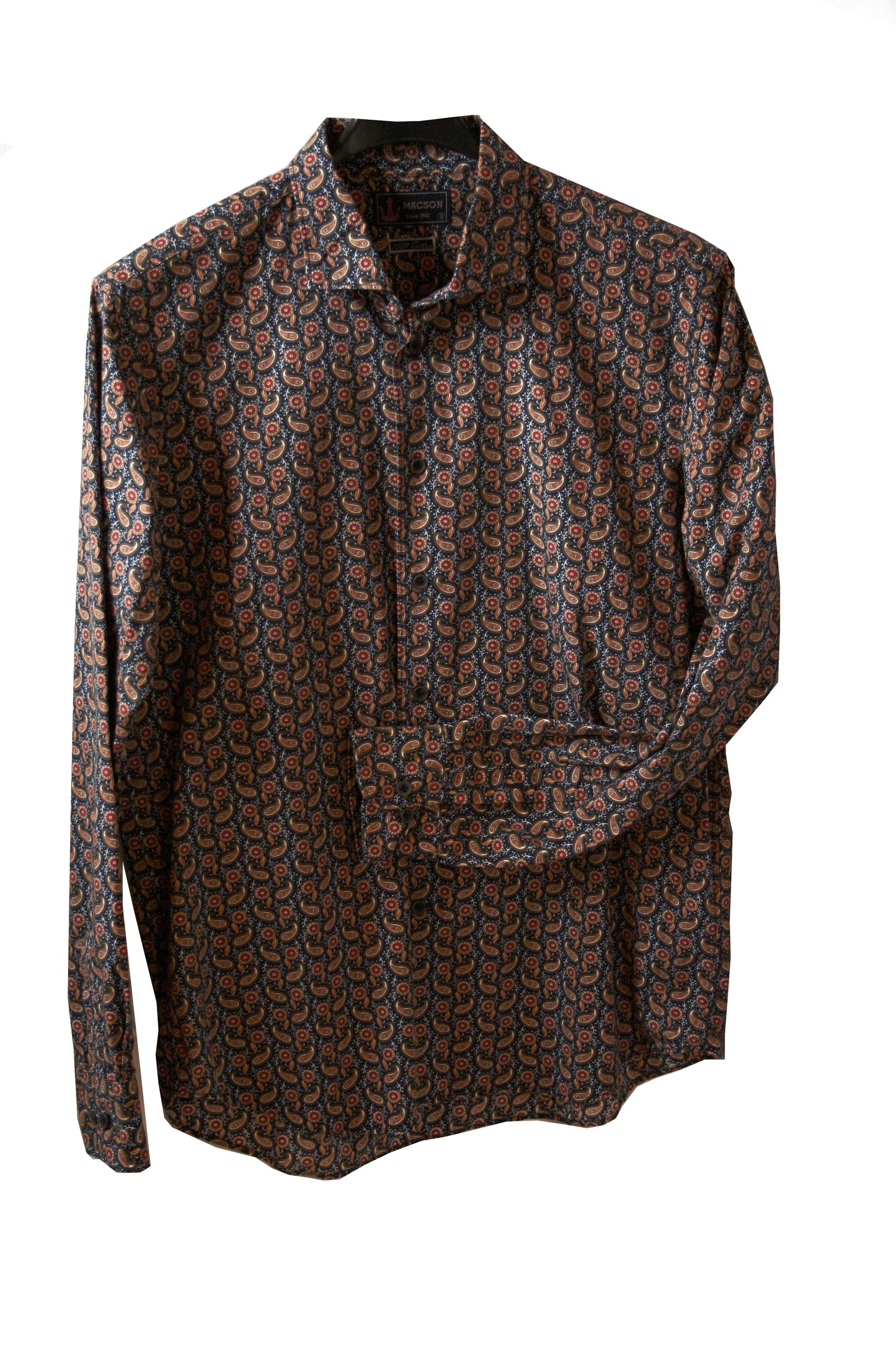 Showoberteil Paisley Blau Herren L