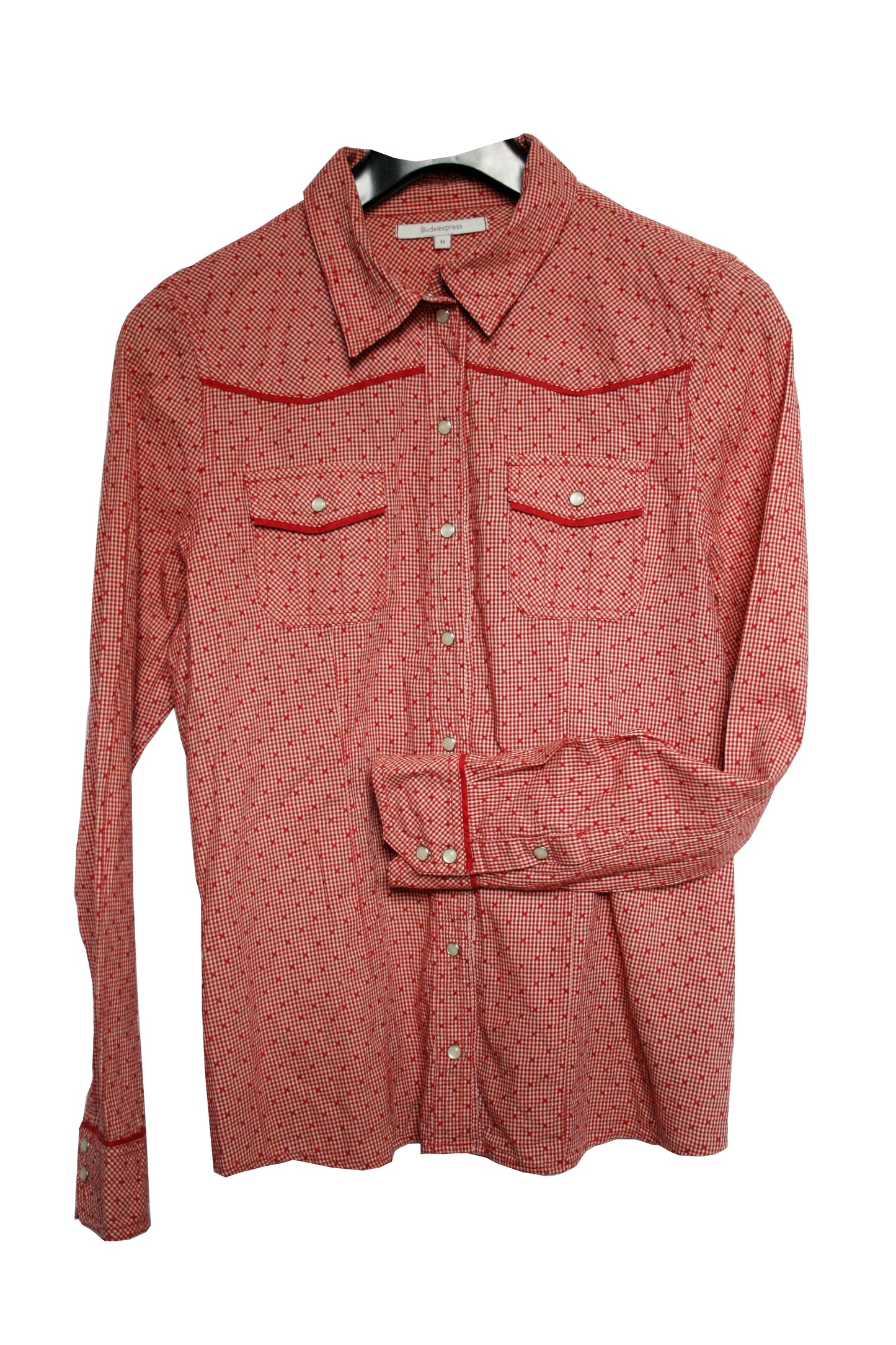 Vintage Showshirt Ranchriding rot Größe S/M