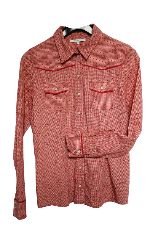 Vintage Showshirt Ranchriding rot Größe S/M