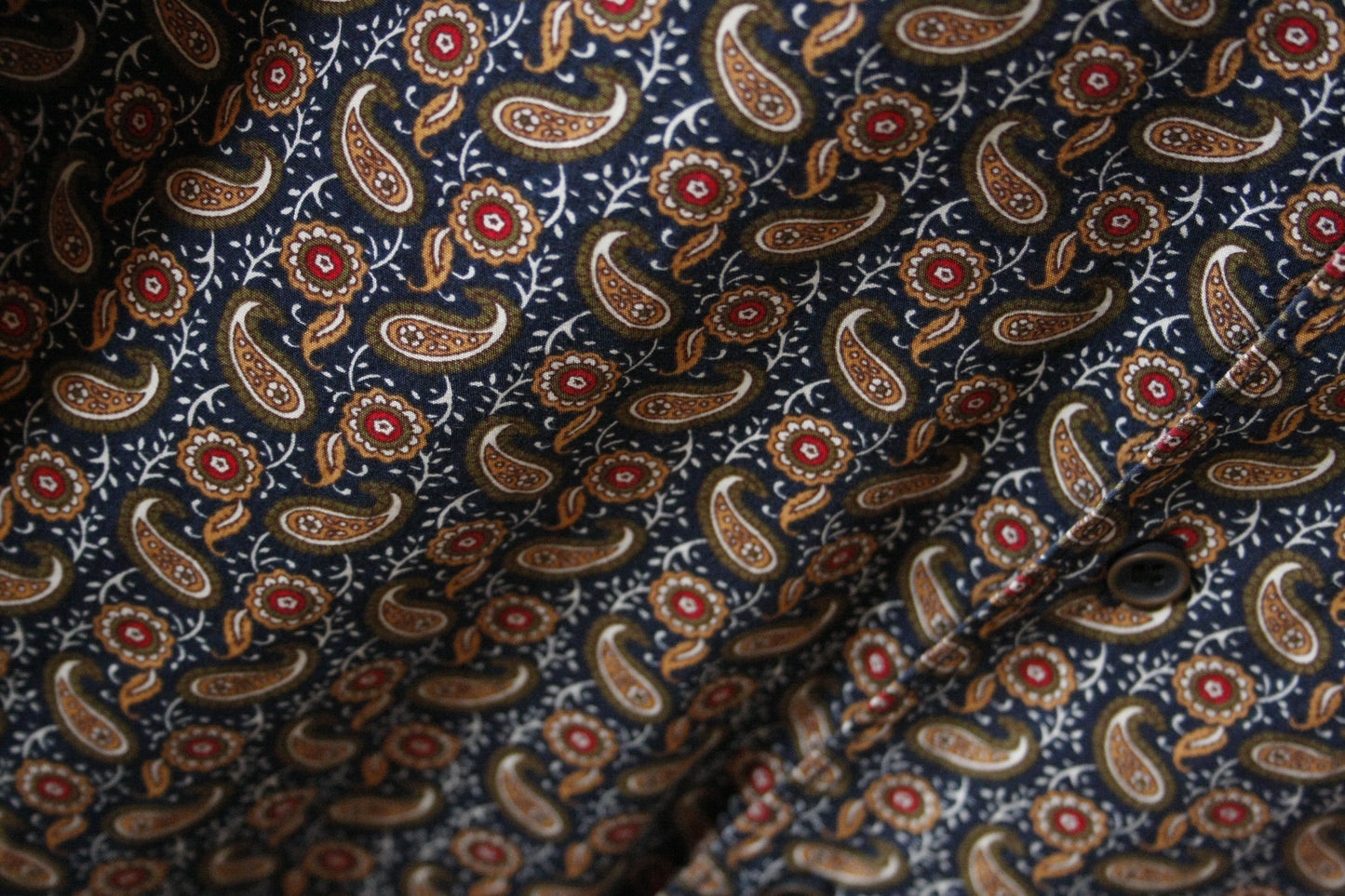 Showoberteil Paisley Blau Herren L