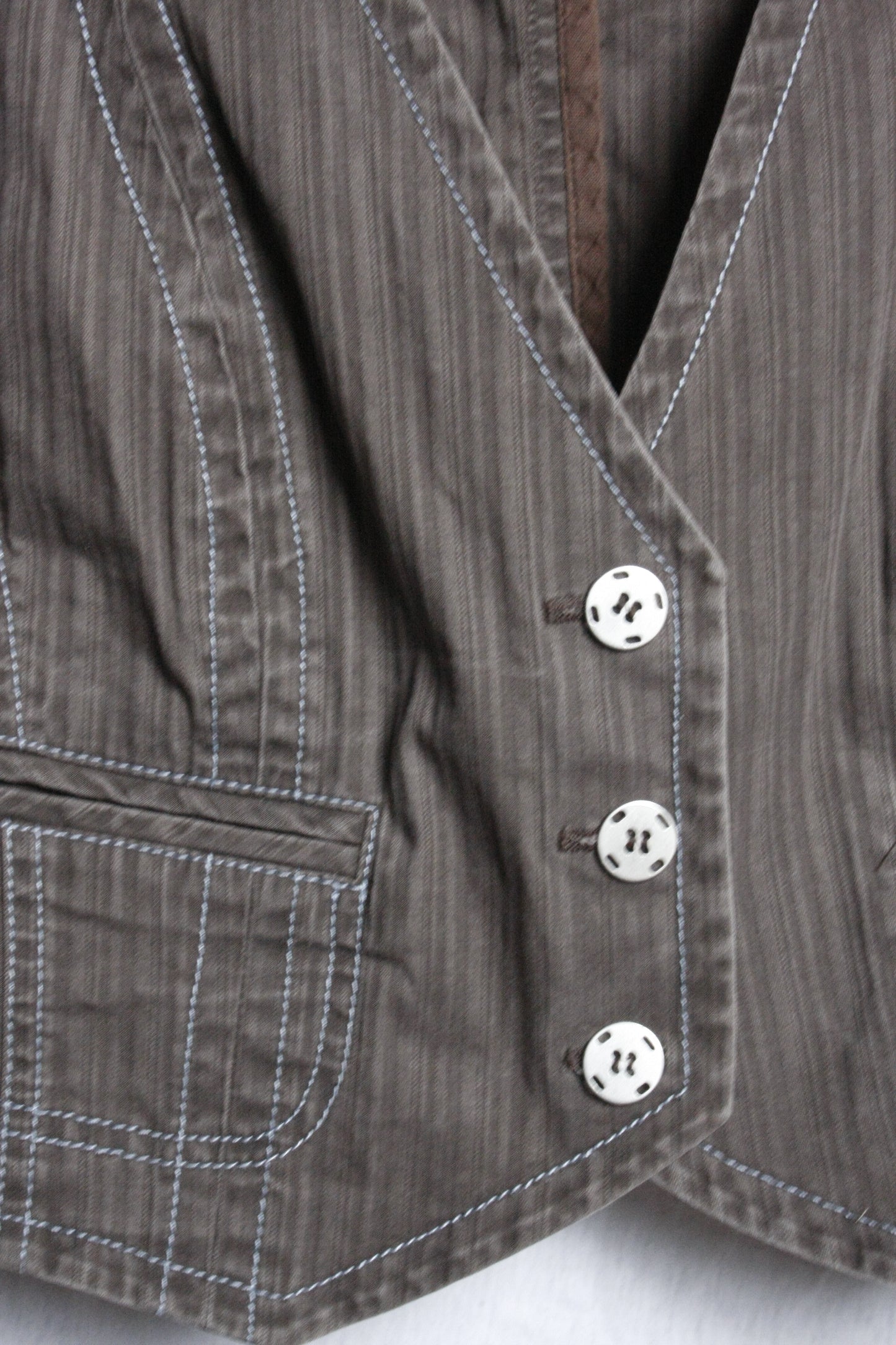 Ranch Riding Weste Brown Denim Damen M/L