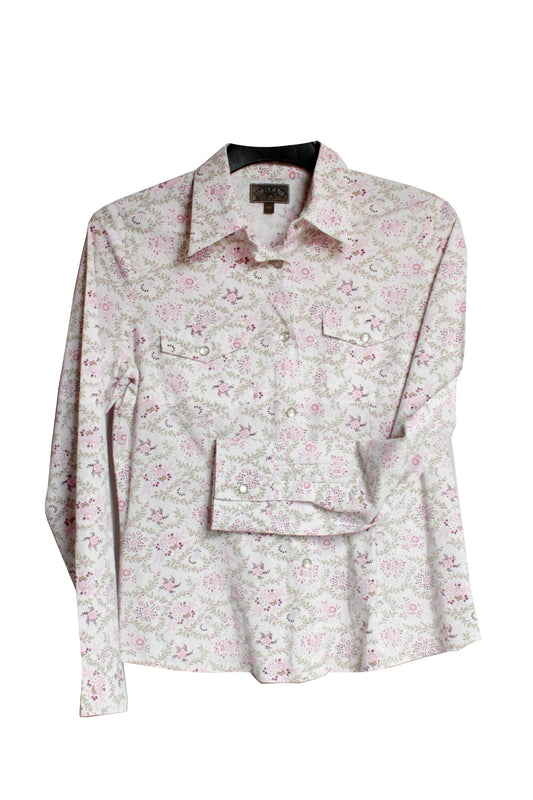 Vintage Showoberteil Blumen Damen M