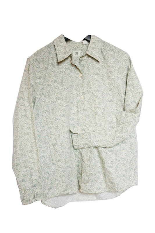 Showoberteil Paisley weiß/grün Herren M