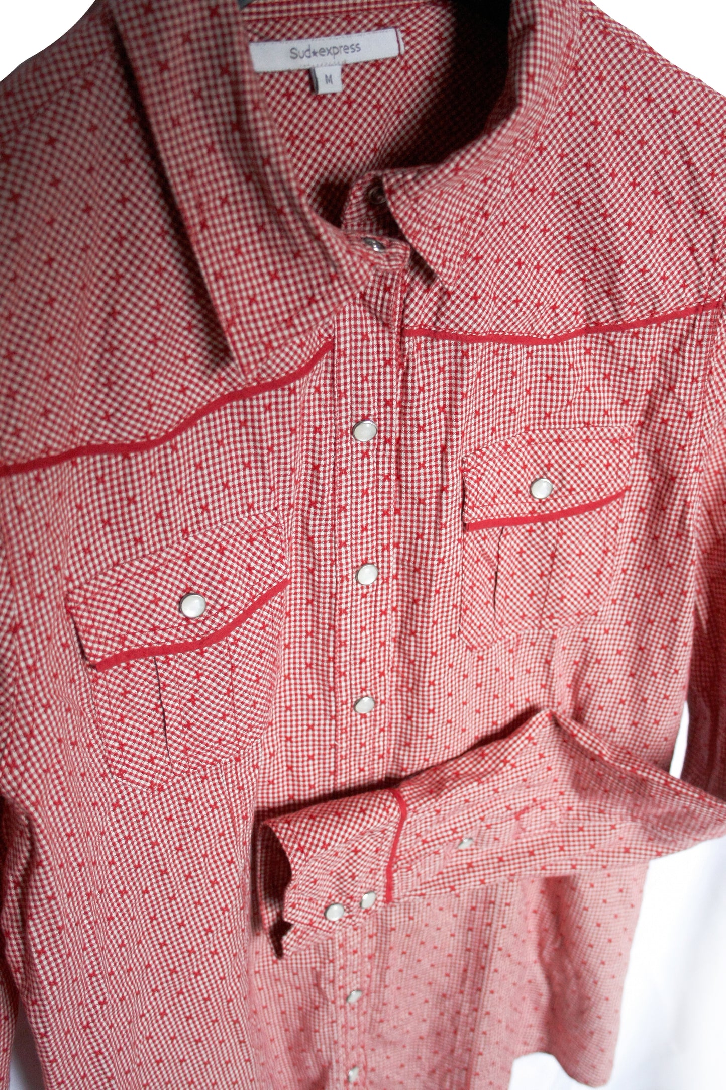 Vintage Showshirt Ranchriding rot Größe S/M