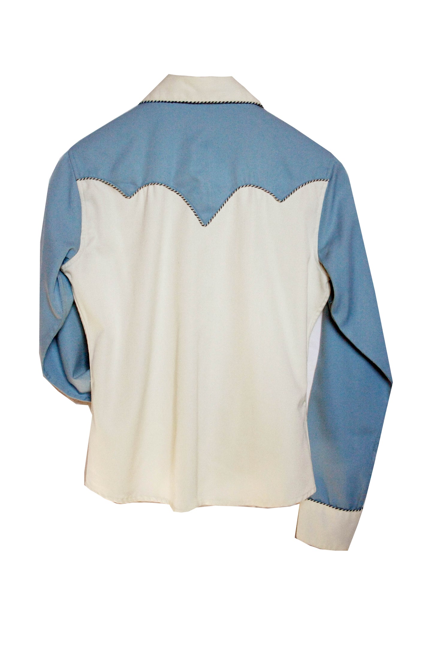 Vintage Old School Showoberteil Hellblau Damen S