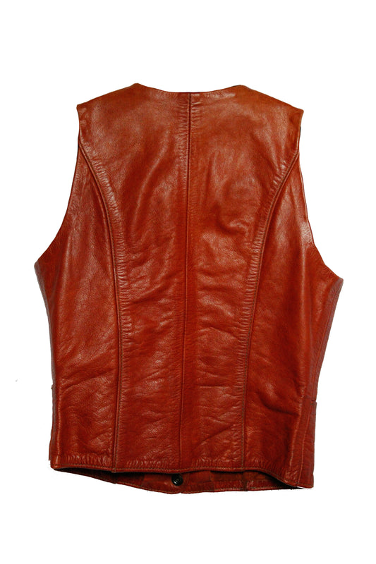 Vintage Ranch Riding Weste Leder Damen XXS