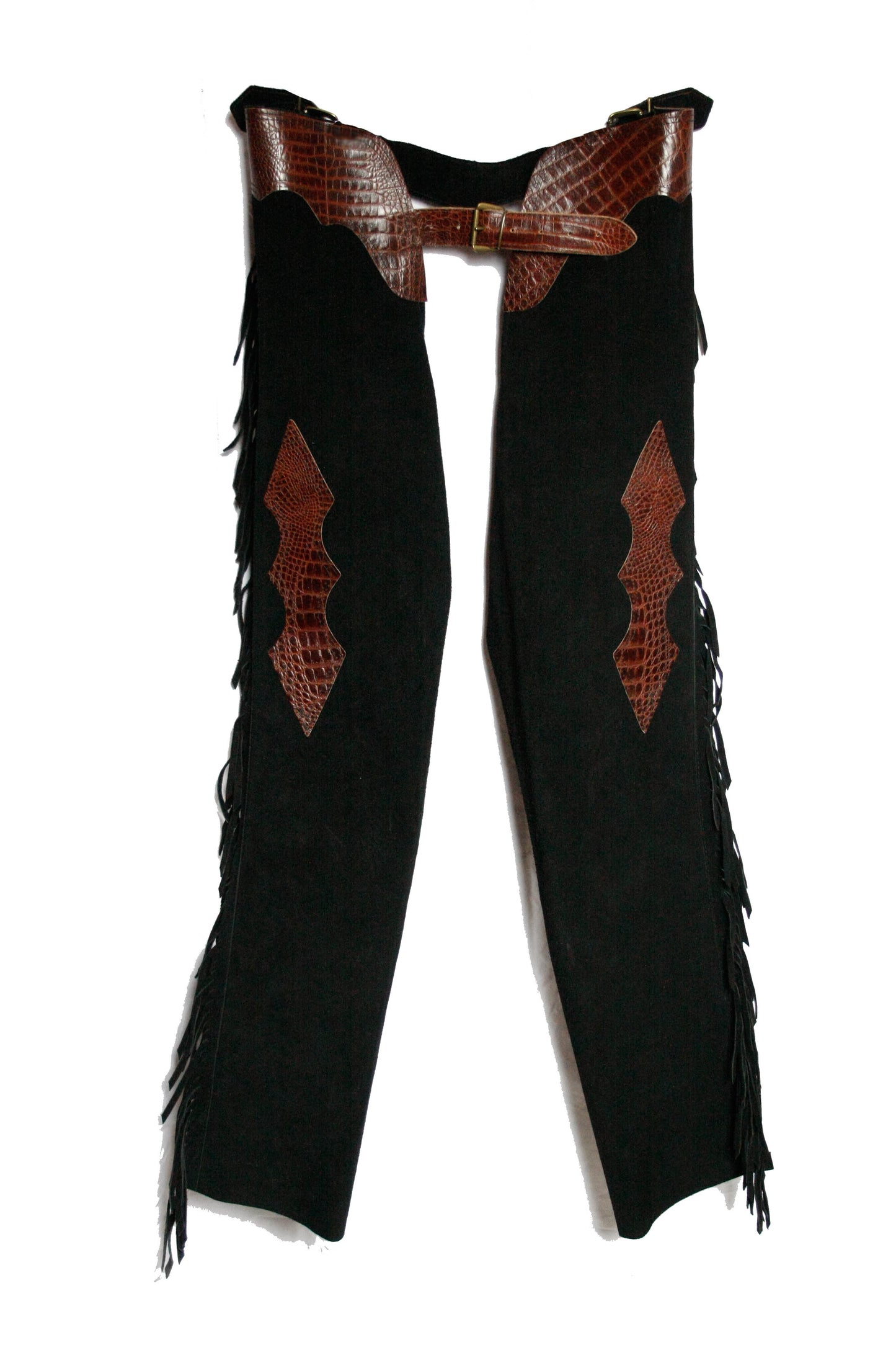 Chaps "Croco" Leather Black XS