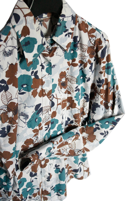 Showoberteil Ranchriding Floral türkis Damen M