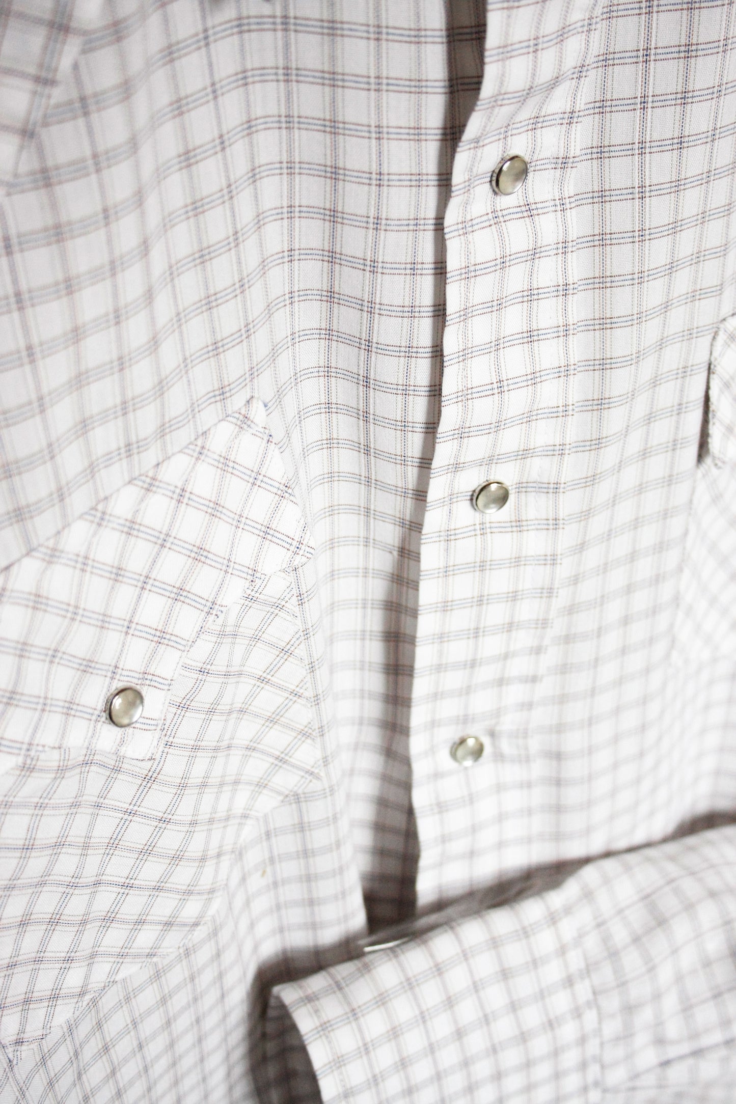 Vintage Showoberteil kariert weiß Herren XXL