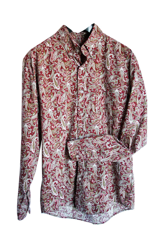 Showhemd Ranchriding Paisley  rot Damen M
