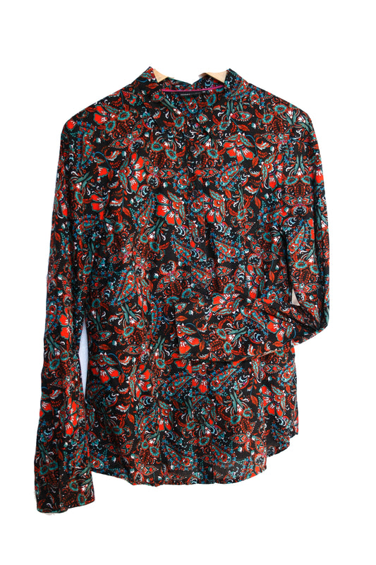 Showoberteil Ranchriding Paisley Schwarz Damen Größe M