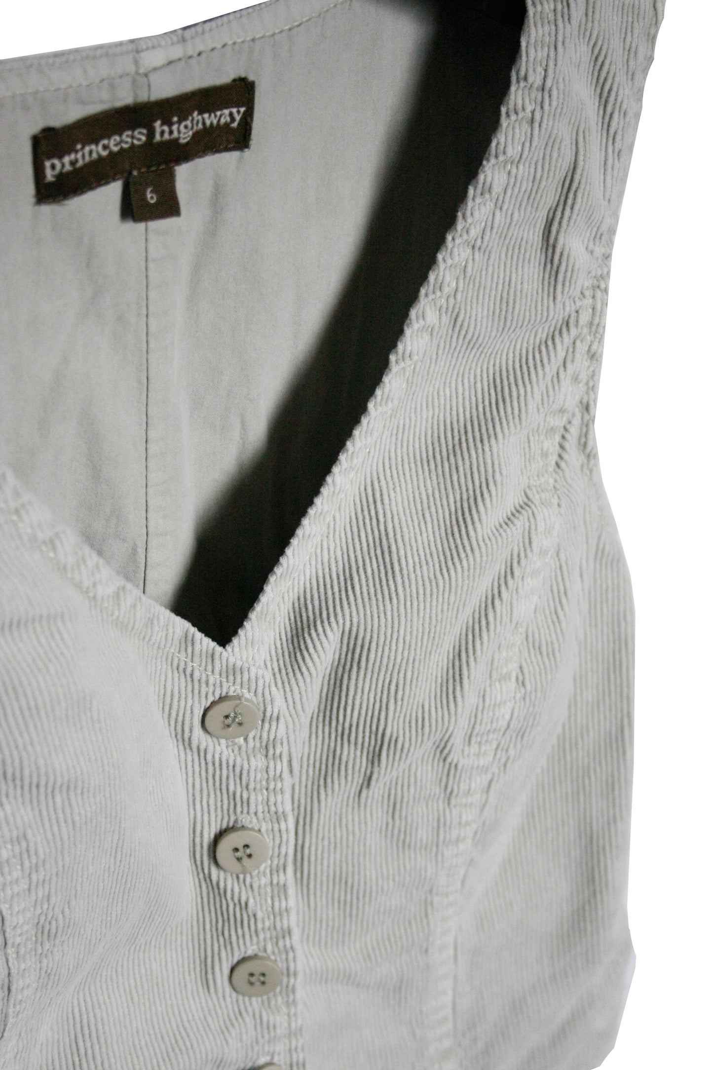 Ranch Riding Weste Cord salbei Damen XXS