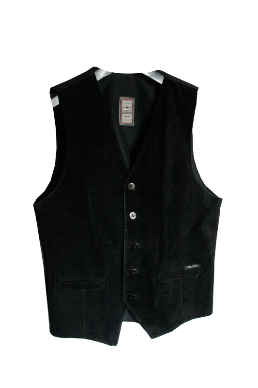 Ranch Riding Weste Leder schwarz Unisex