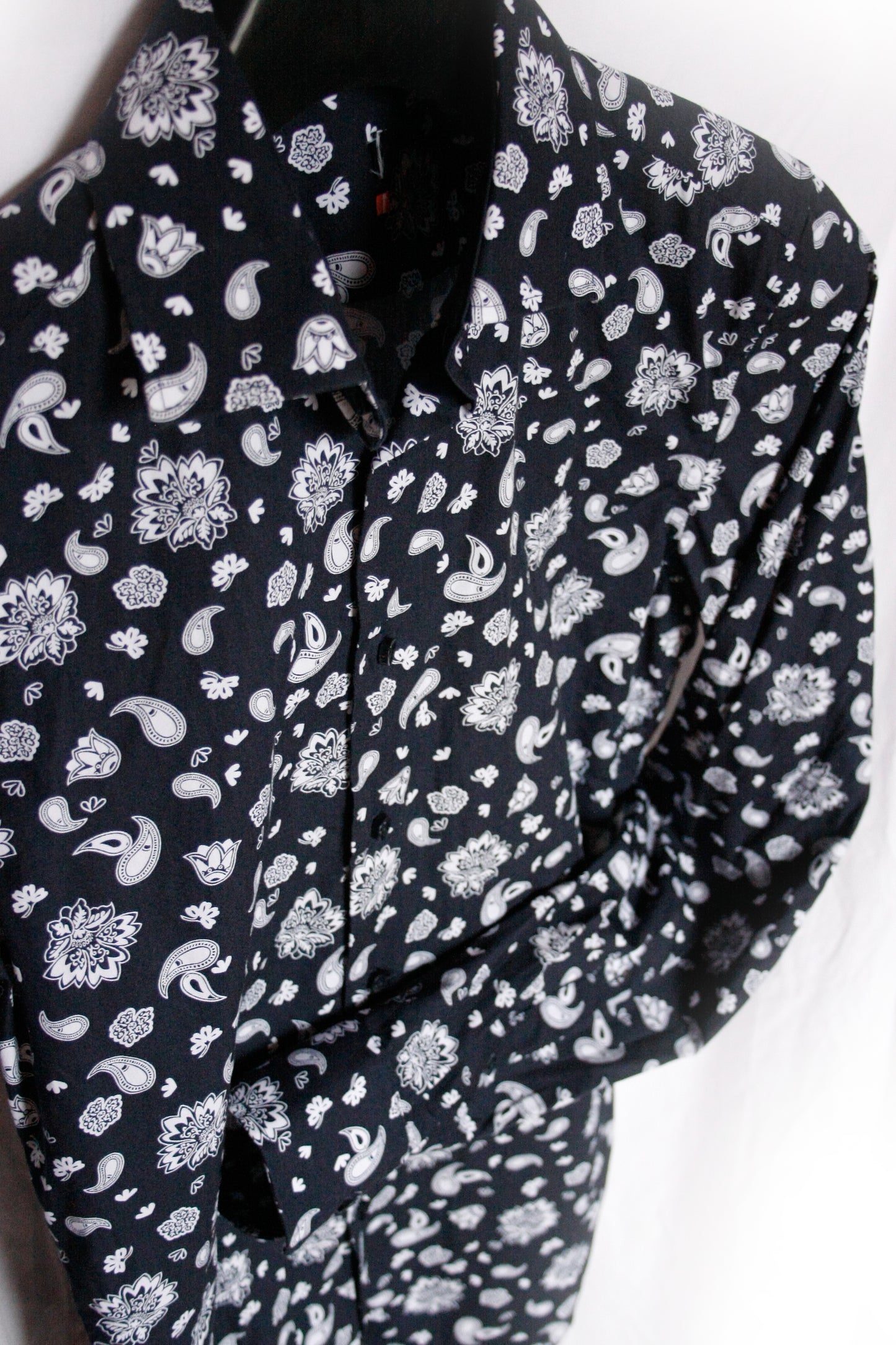 Showoberteil Paisley dunkelblau Herren S