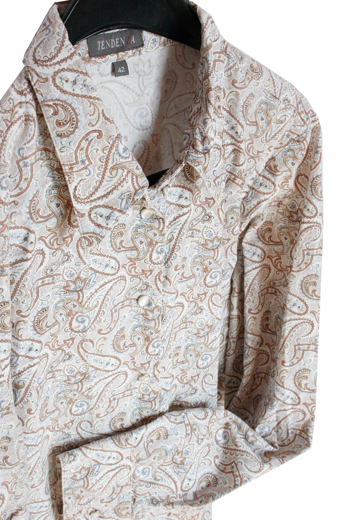 Vintage Showoberteil Ranchriding Paisley hellbraun Damen L/XL