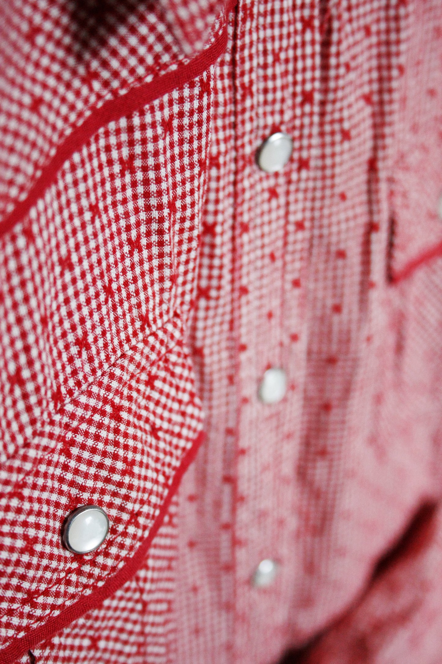 Vintage Showshirt Ranchriding rot Größe S/M