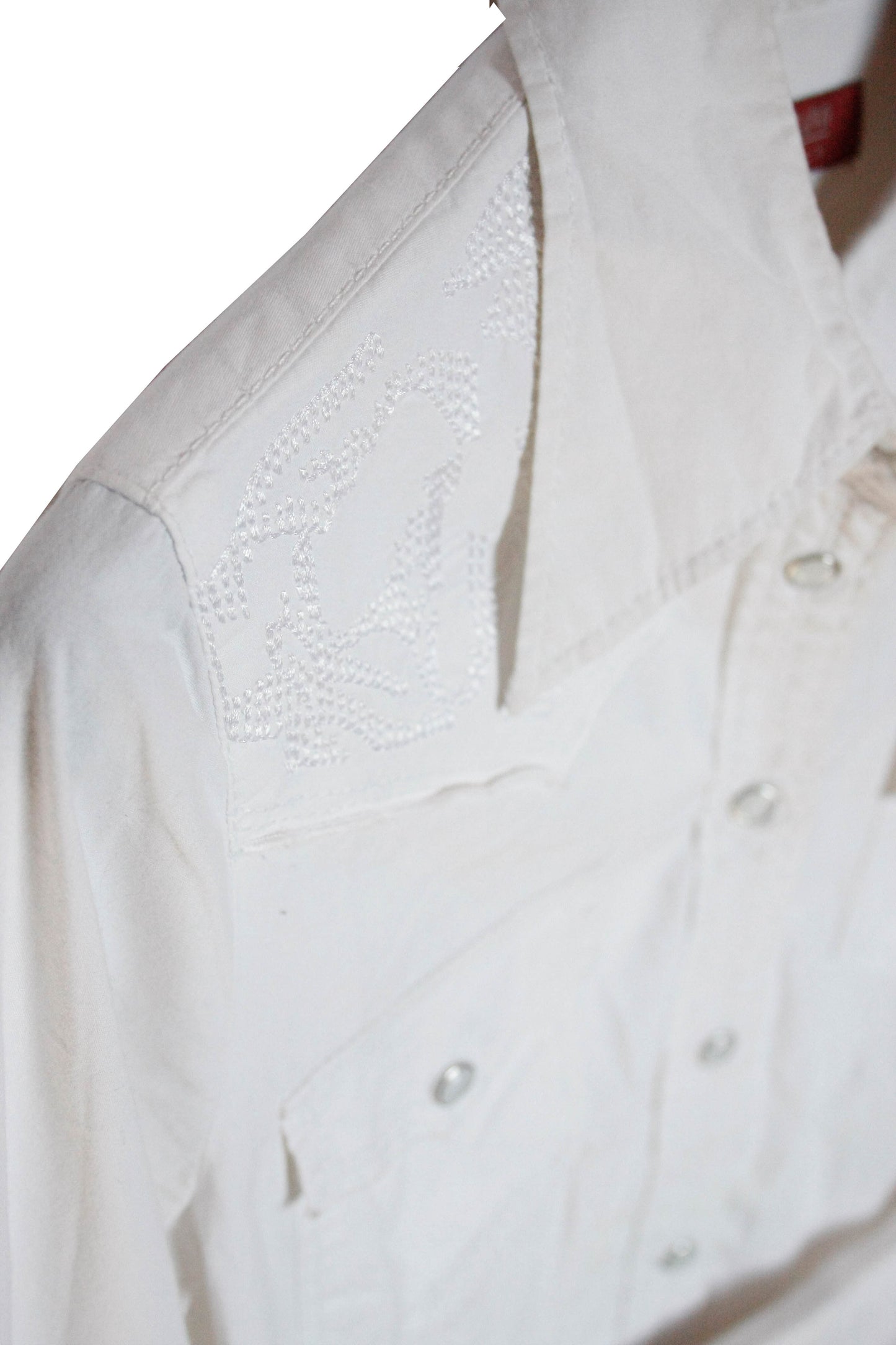 Vintage Showoberteil Ranchriding Plain White Damen S
