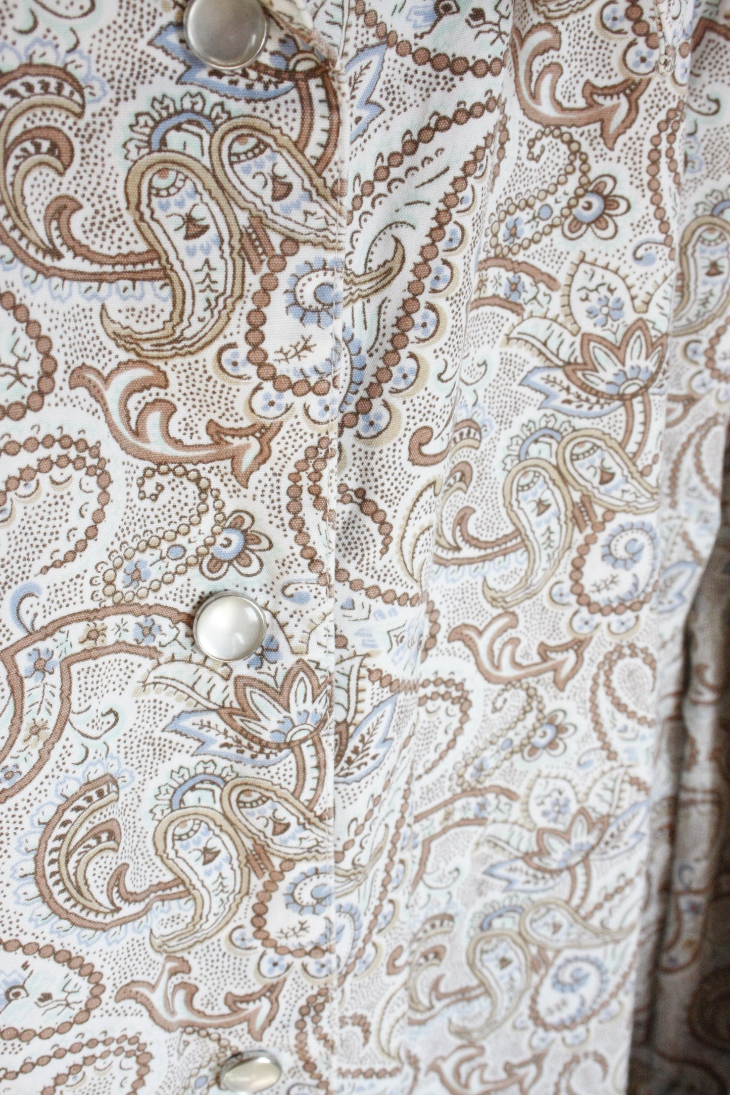 Vintage Showoberteil Ranchriding Paisley hellbraun Damen L/XL