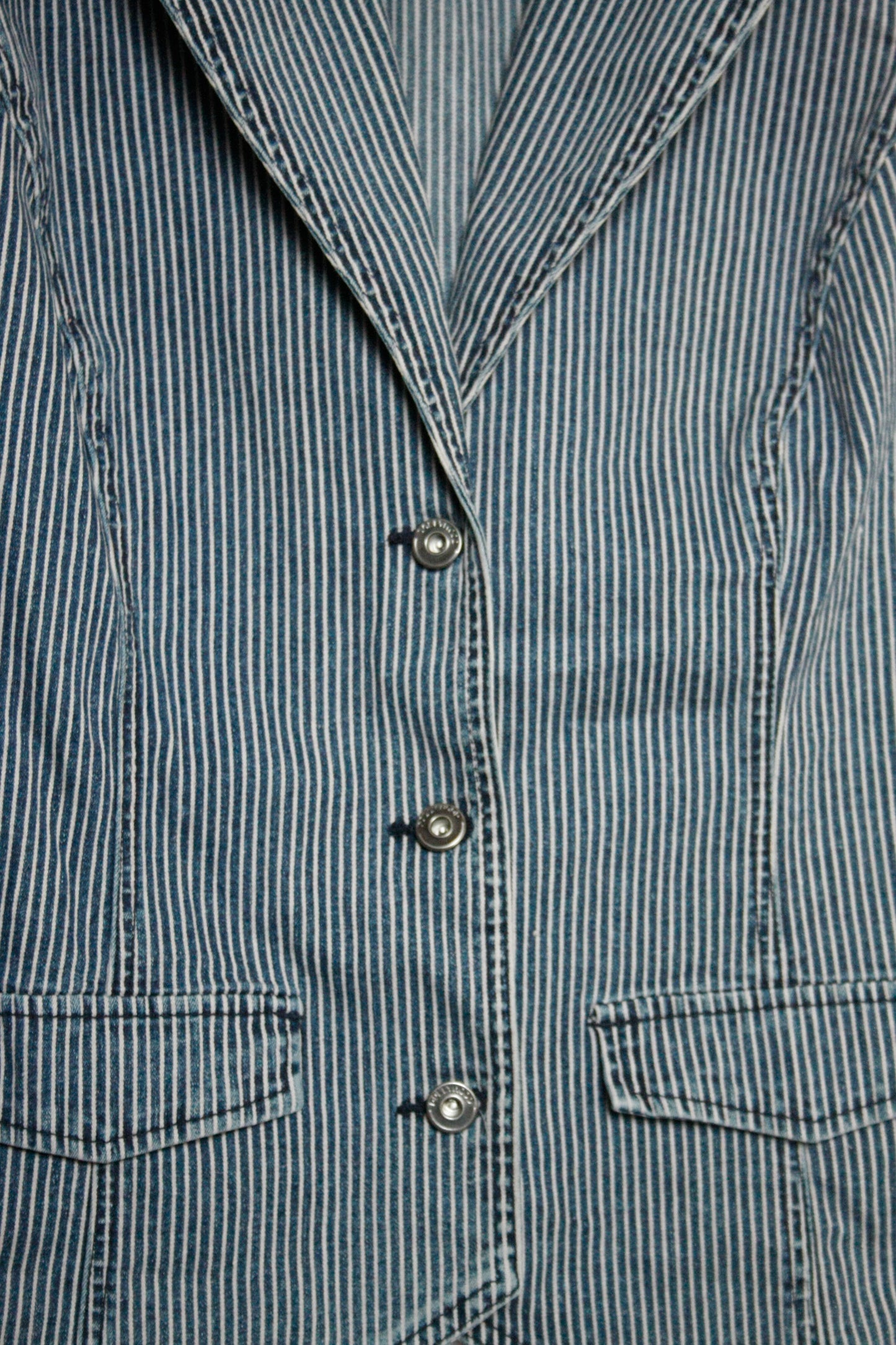 Ranch Riding Weste striped Denim Damen XL
