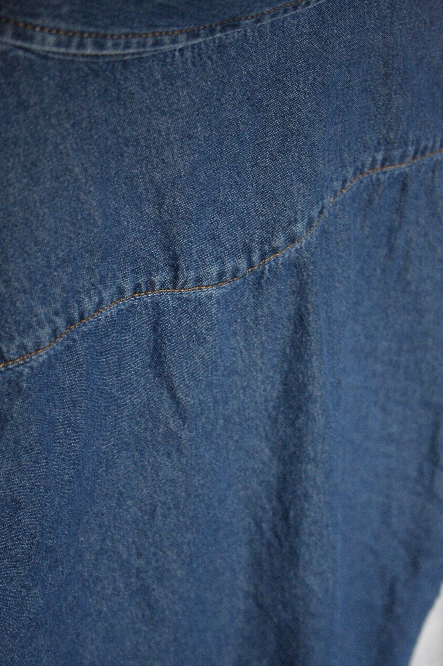 Vintage Denim Pearl Snap Unisex Größe M