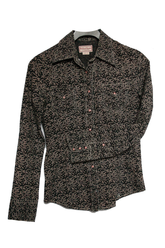 Vintage Showshirt Ranchriding deep blue Damen S