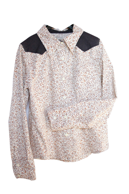 Vintage Showoberteil Beige/Jeans Damen S