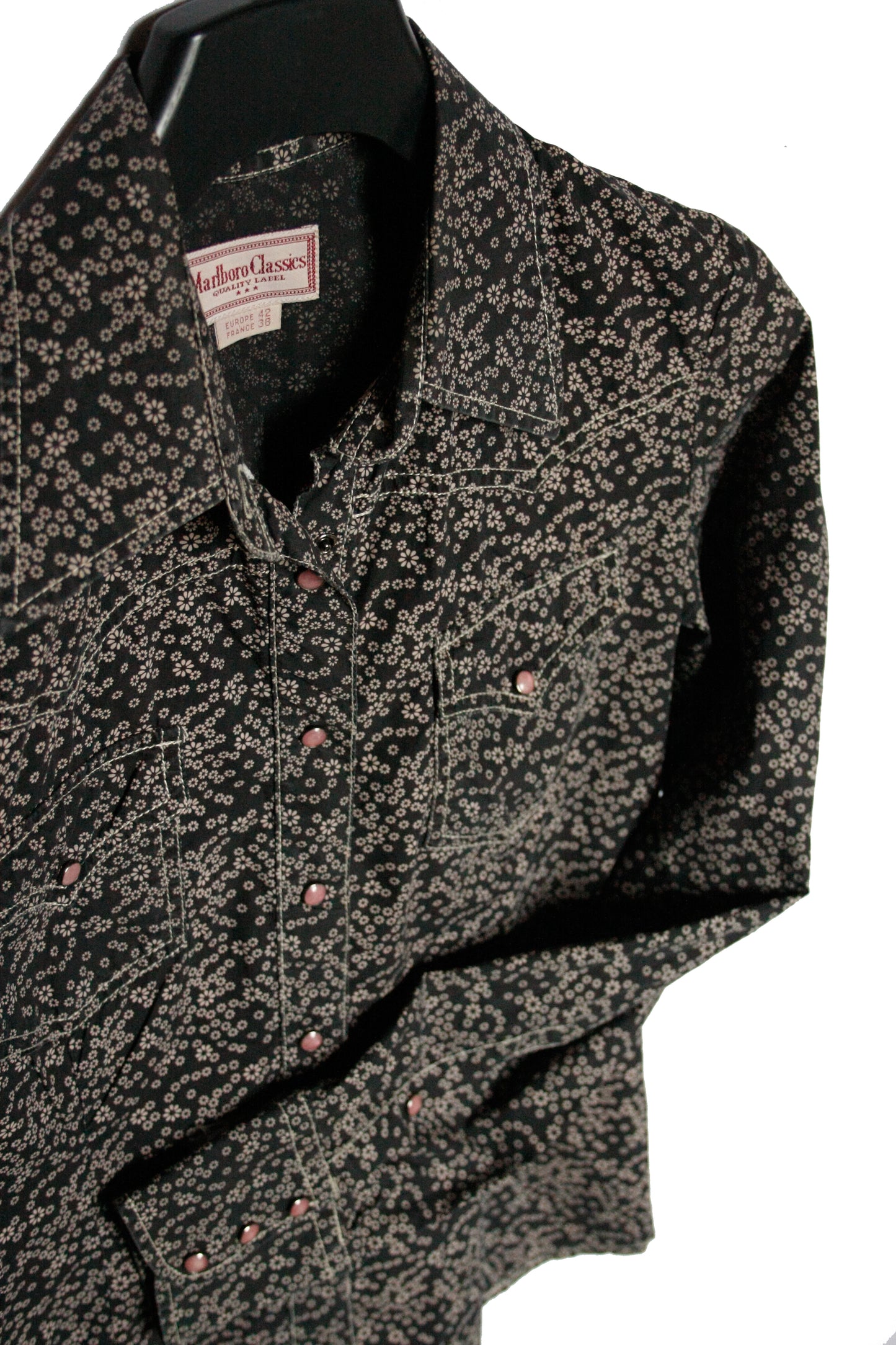 Vintage Showshirt Ranchriding deep blue Damen S