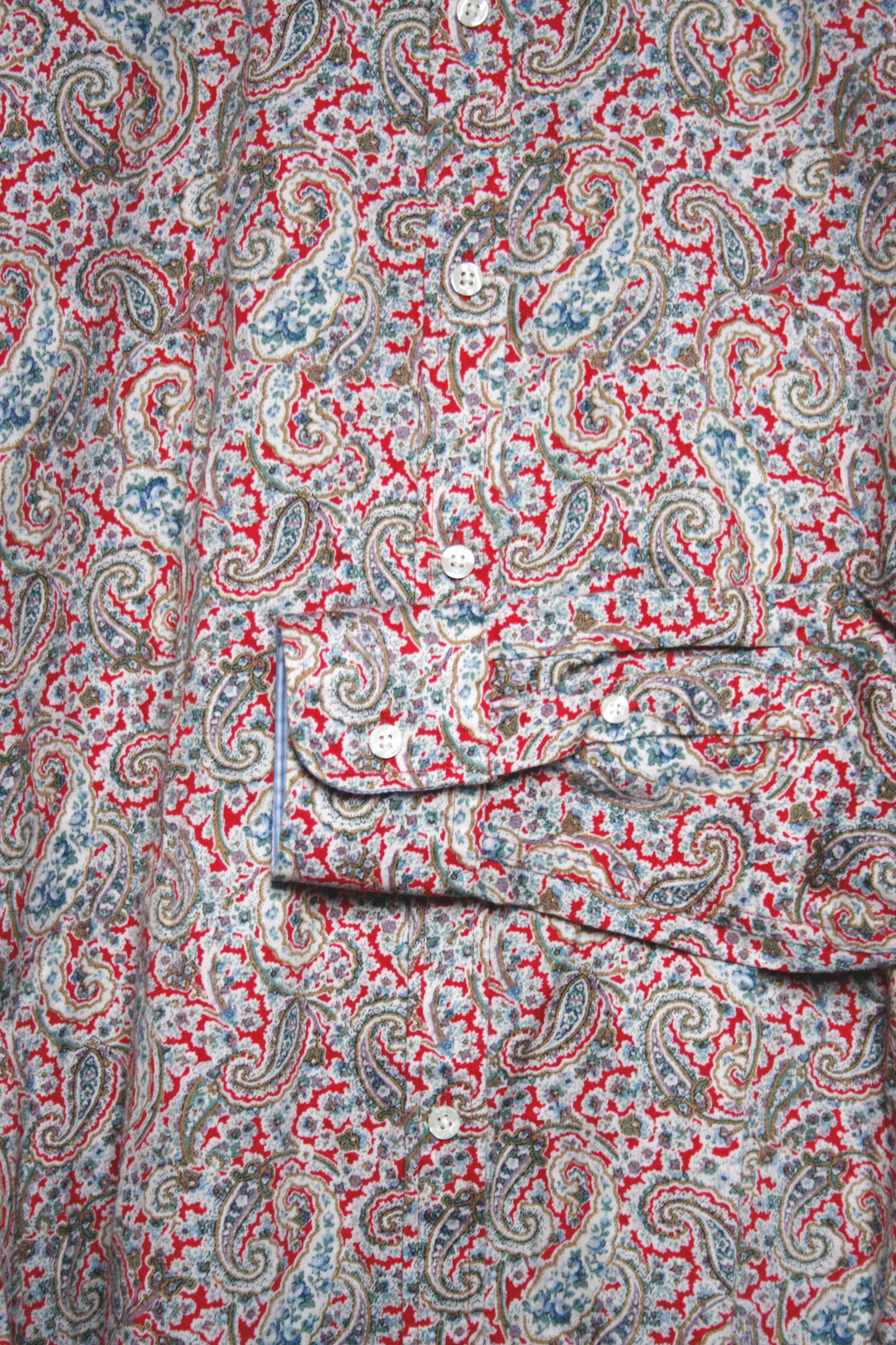 Showoberteil Ranchriding Paisley rot/blau Damen M