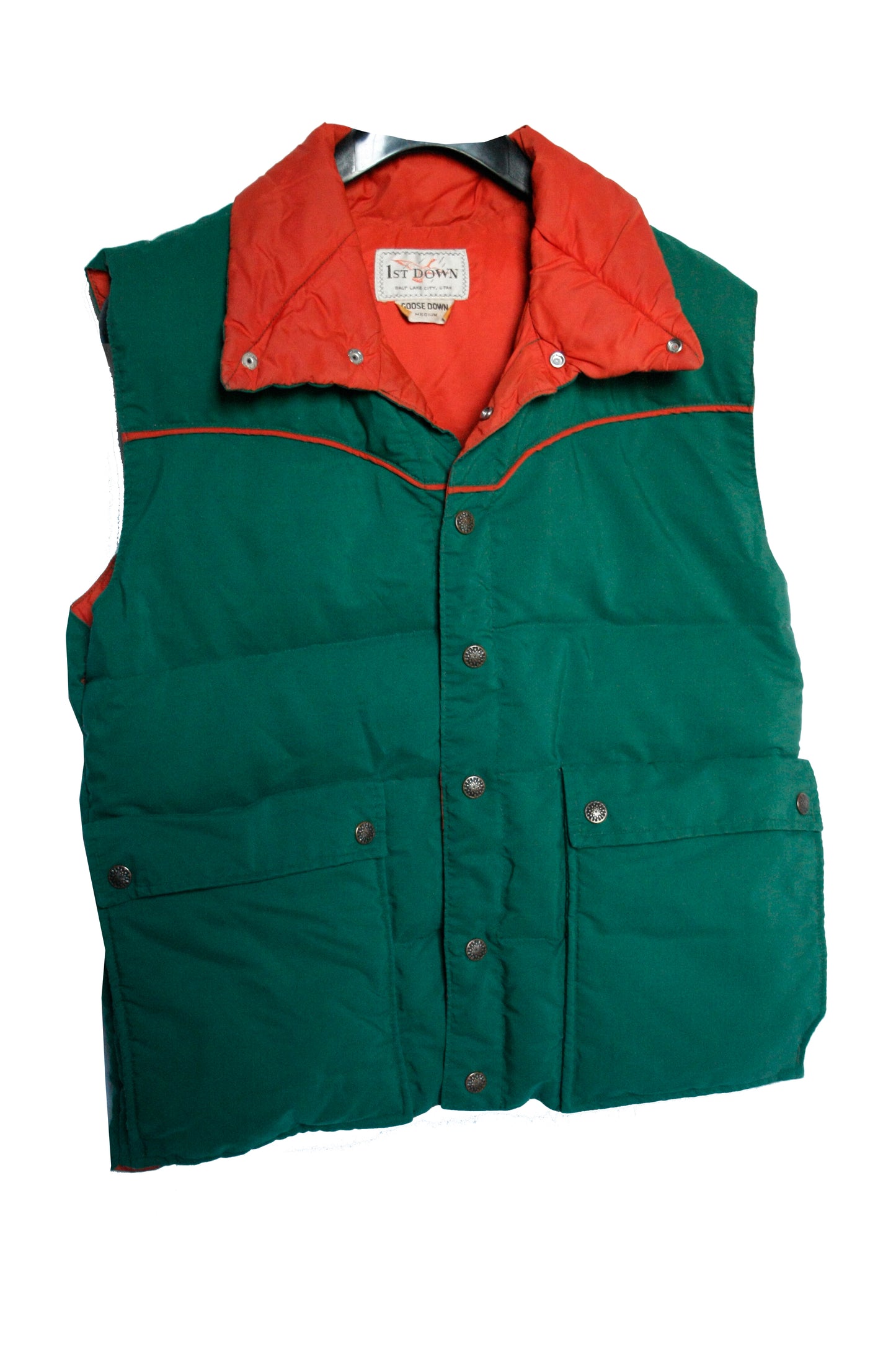 Vintage Down Vest Utah Herren M