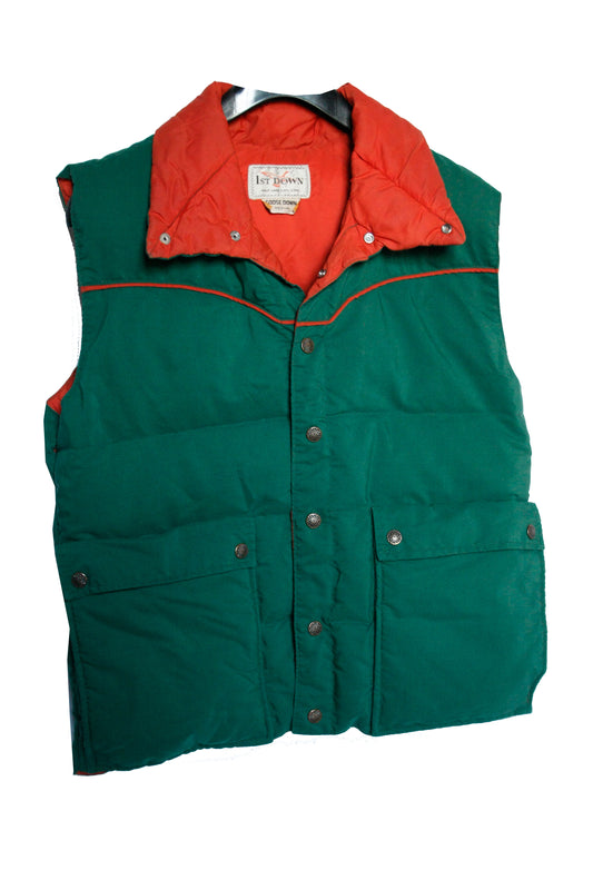 Vintage Down Vest Utah Herren M