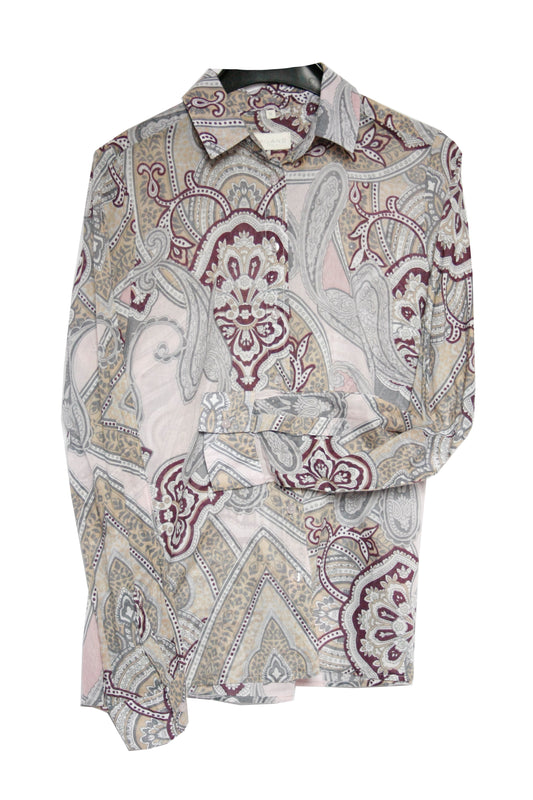 Leichtes Showhemd Ranchriding Paisley Damen S