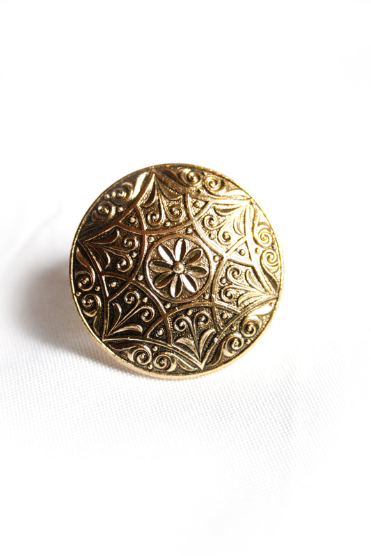 Wild Rag Clip Round Gold