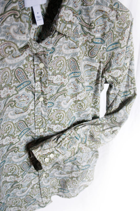 Showhemd Ranchriding Paisley grün Damen M