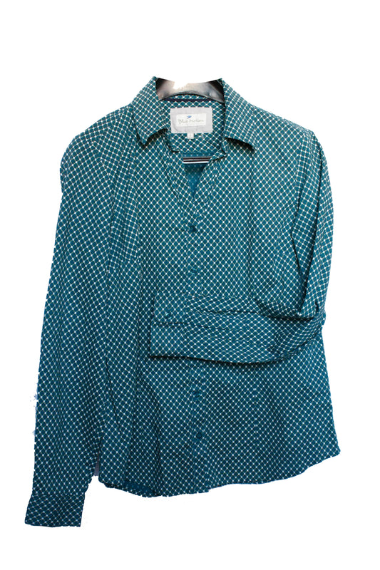 Showoberteil Ranchriding Pattern türkis Damen S