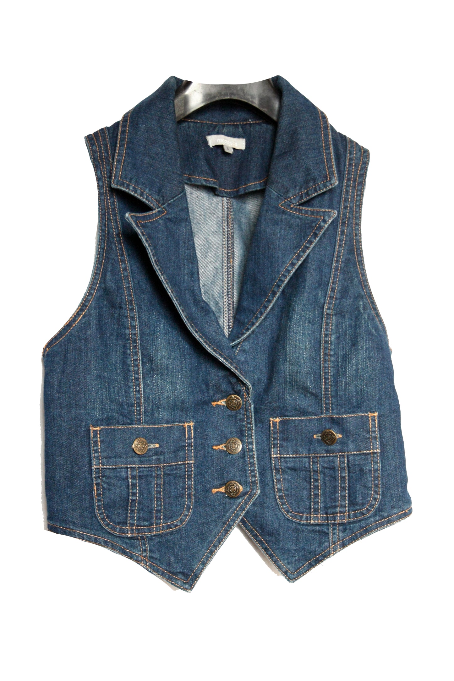 Vintage Ranch Riding Weste blue Denim Damen XS/S