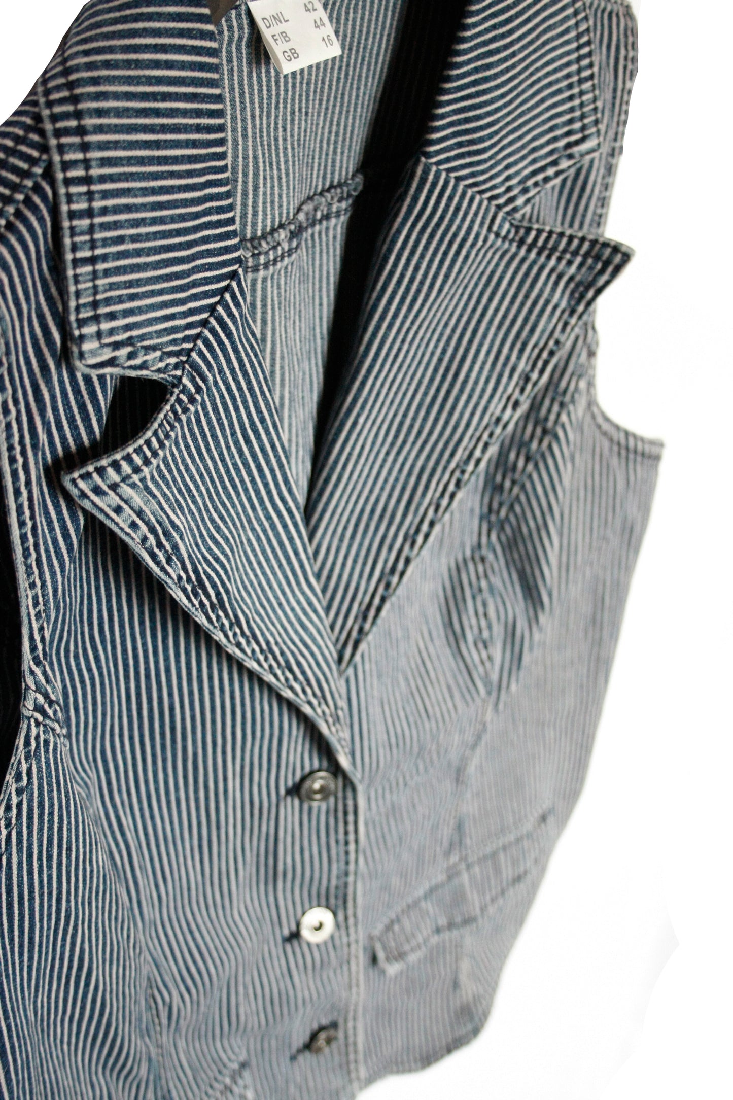 Ranch Riding Weste striped Denim Damen XL