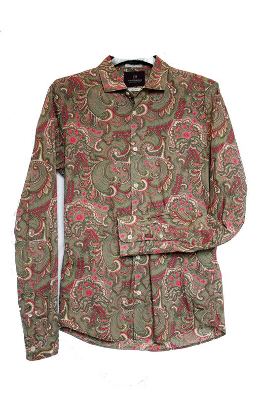 Showoberteil Paisley Khaki Herren M