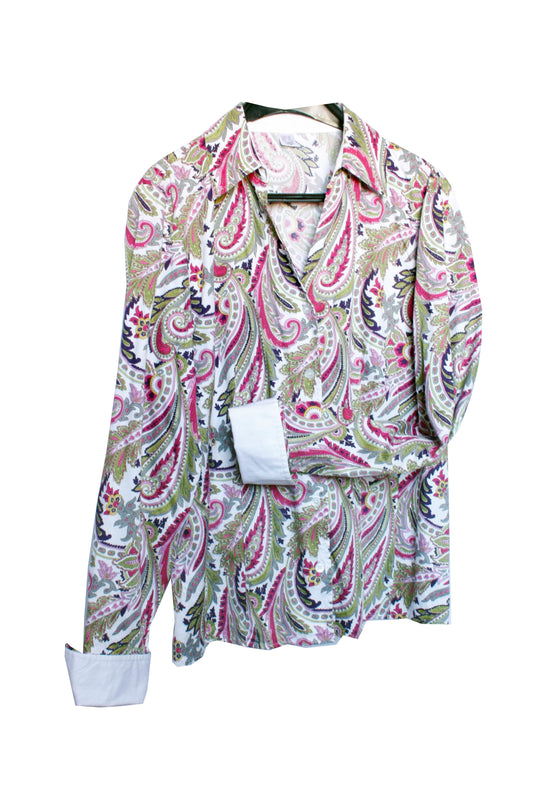 Showoberteil Ranchriding Paisley bunt Damen S/M