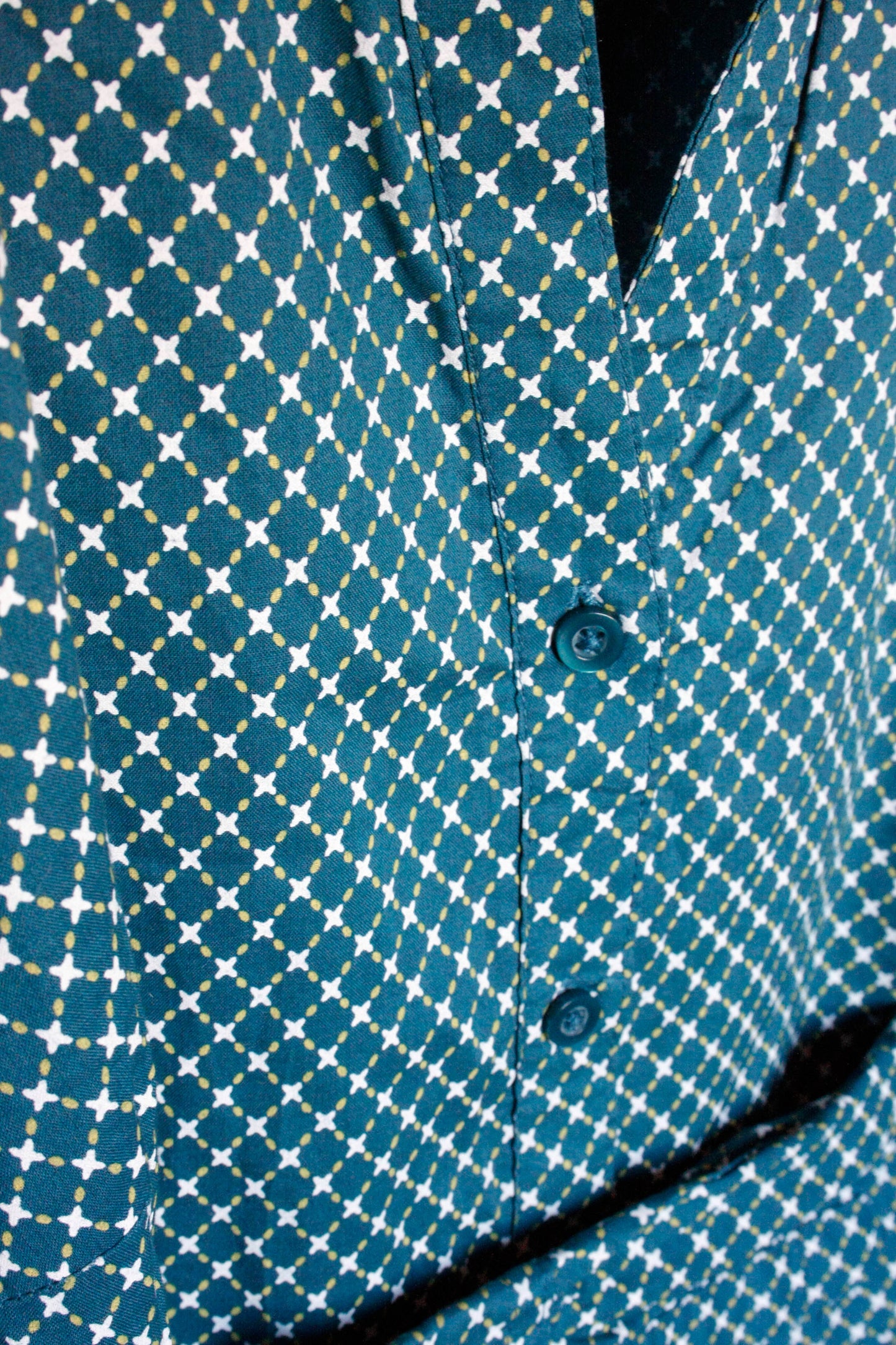 Showoberteil Ranchriding Pattern türkis Damen S
