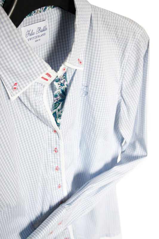 Showshirt Ranchriding Hemd hellblau Damen XL