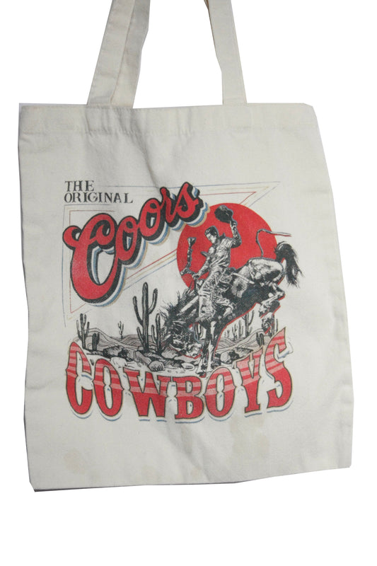 Vintage Tote Bag Coors Cowboys