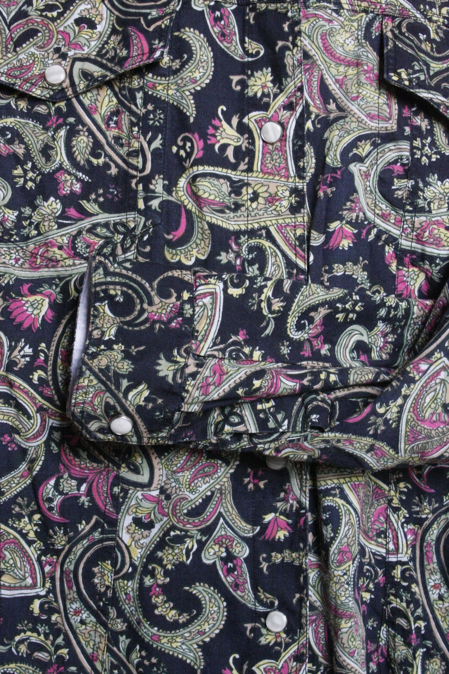Vintage Showoberteil Ranchriding Neon Paisley Damen L
