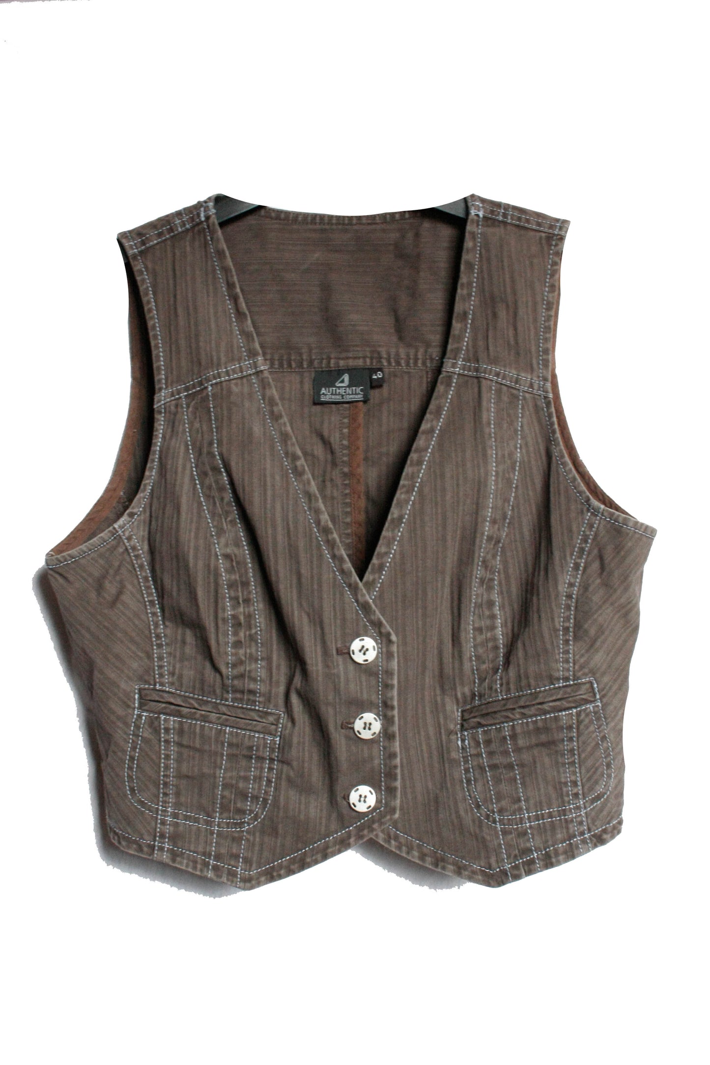 Ranch Riding Weste Brown Denim Damen M/L